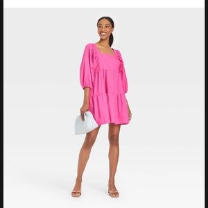 Balloon Sleeve Dress